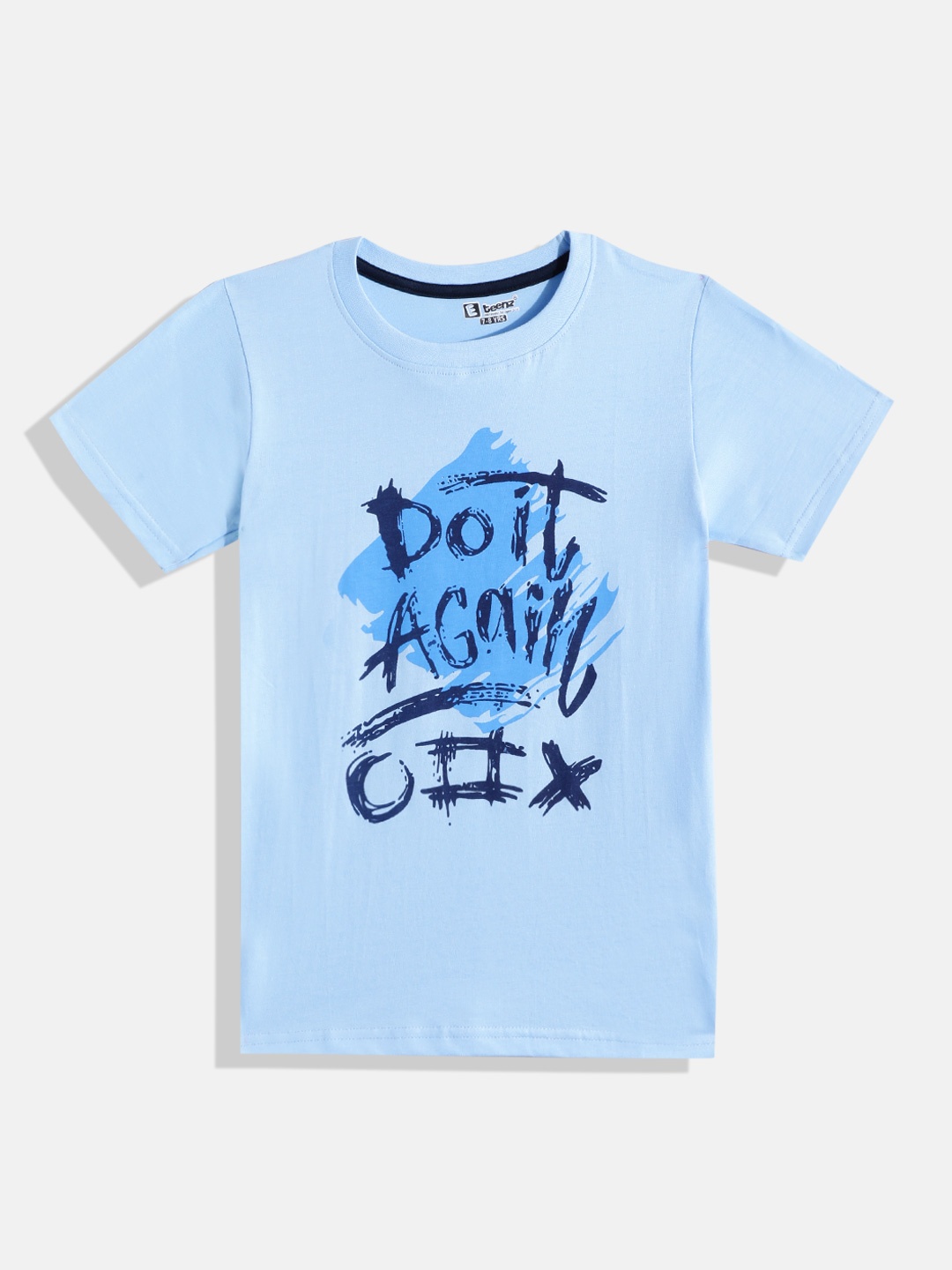 

Eteenz Boys Typography Print T-shirt, Blue