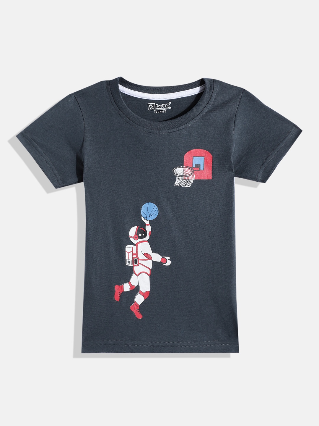 

Eteenz Boys Graphic Printed T-shirt, Grey