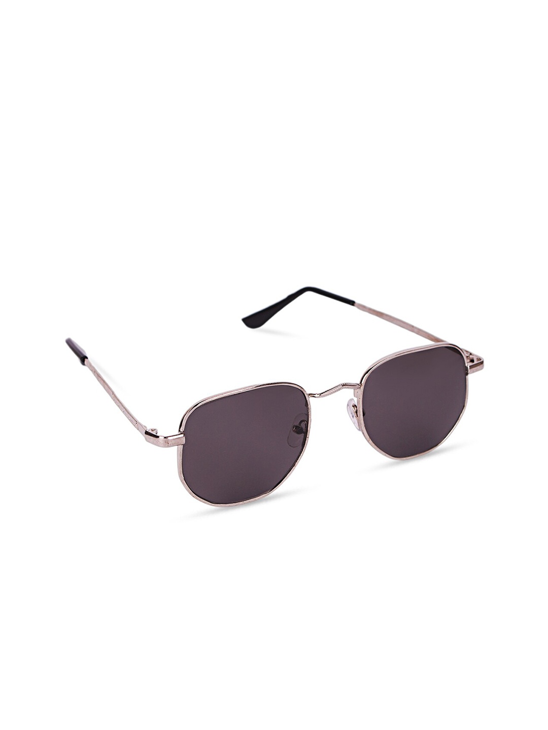 

QUIRKY Lens & Oval Sunglasses With UV Protected Lens FZSG049A, Black