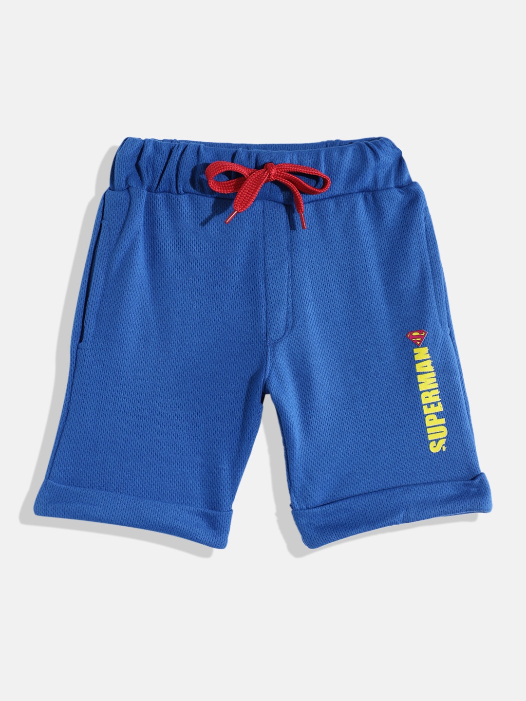 

Eteenz Boys Premium Cotton Superman Printed Shorts, Blue
