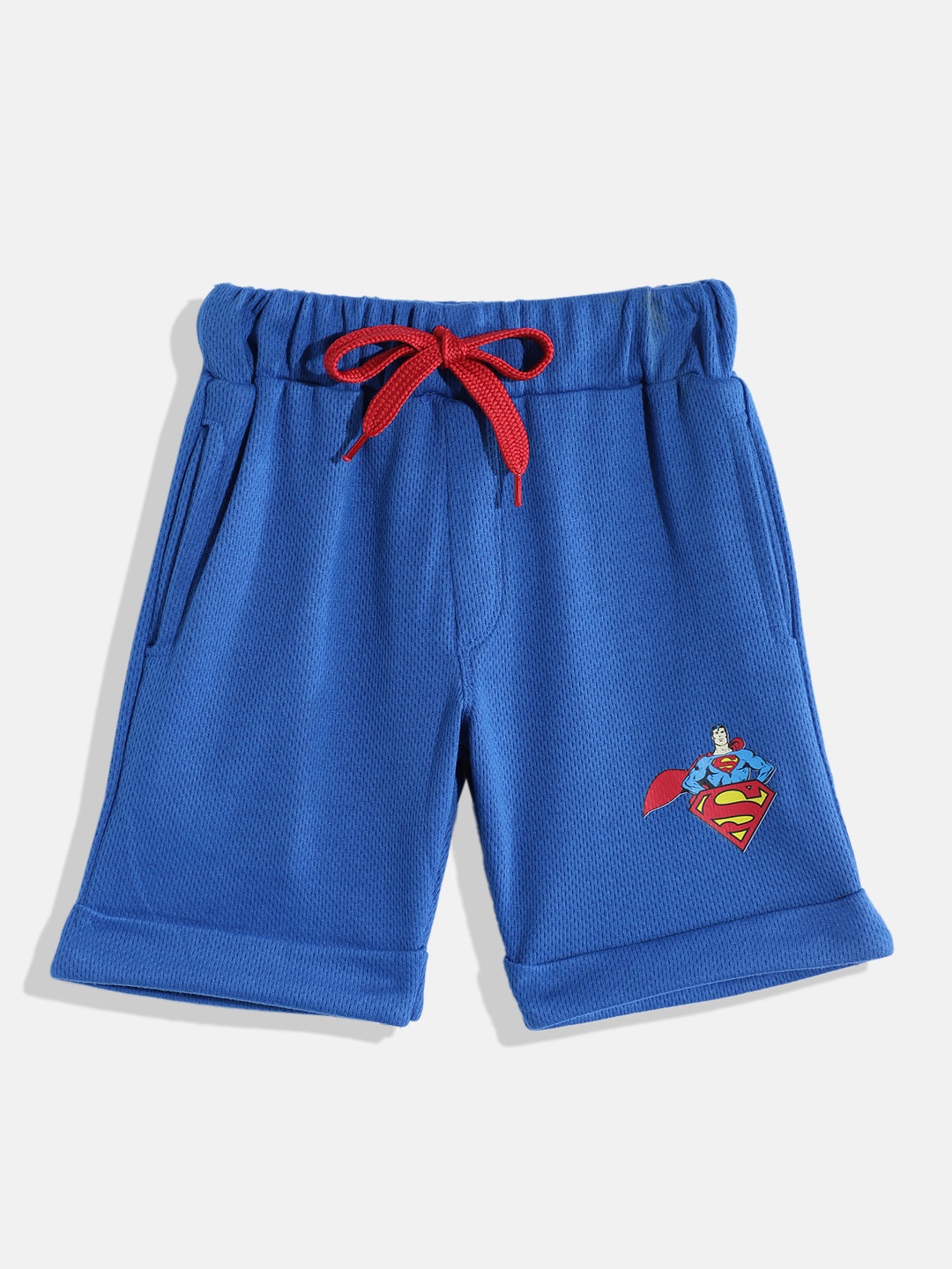 

Eteenz Boys Premium Cotton Superman Printed Shorts, Blue