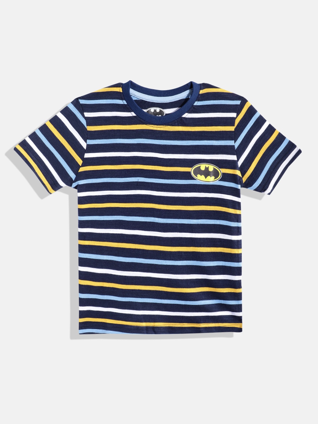 

Eteenz Boys Premium Cotton Striped Batman Printed T-shirt, Assorted