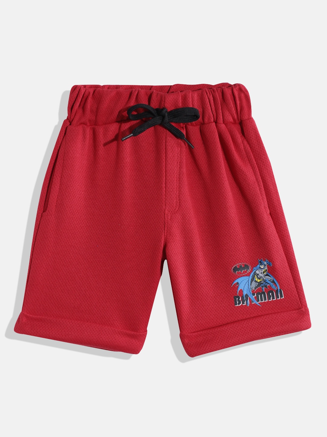 

Eteenz Boys Premium Cotton Batman Printed Shorts, Red
