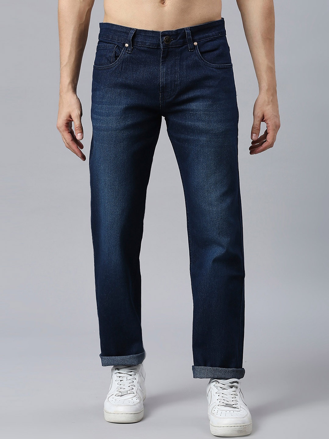 

Thomas Scott Men Mid-Rise Classic Light Fade Stretchable Jeans, Blue