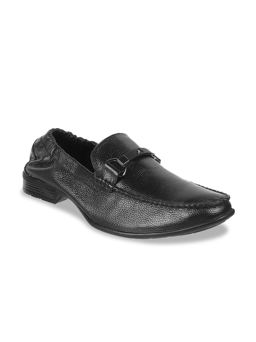 

Metro Men Textured Leather Loafers, Black