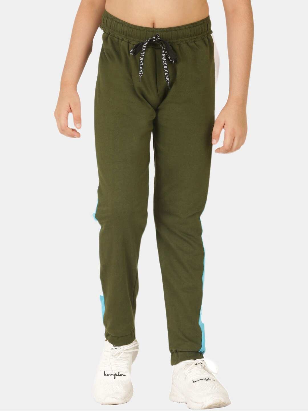 

SmartRAHO Boys Mid-Rise Cotton Joggers, Green