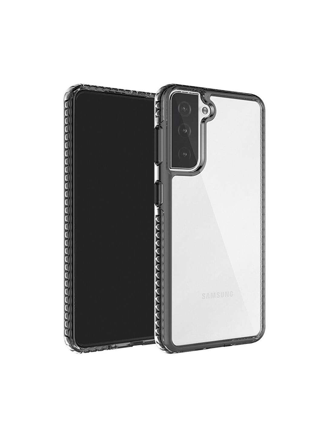 

DailyObjects Samsung Galaxy S21 Clear Phone Back Case, Black