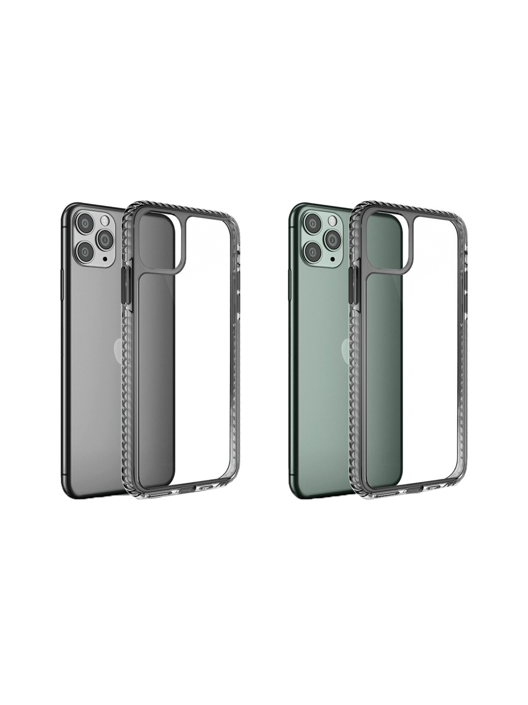 

DailyObjects Impact Resistant iPhone 11 Pro Max Clear Phone Back Case, Black