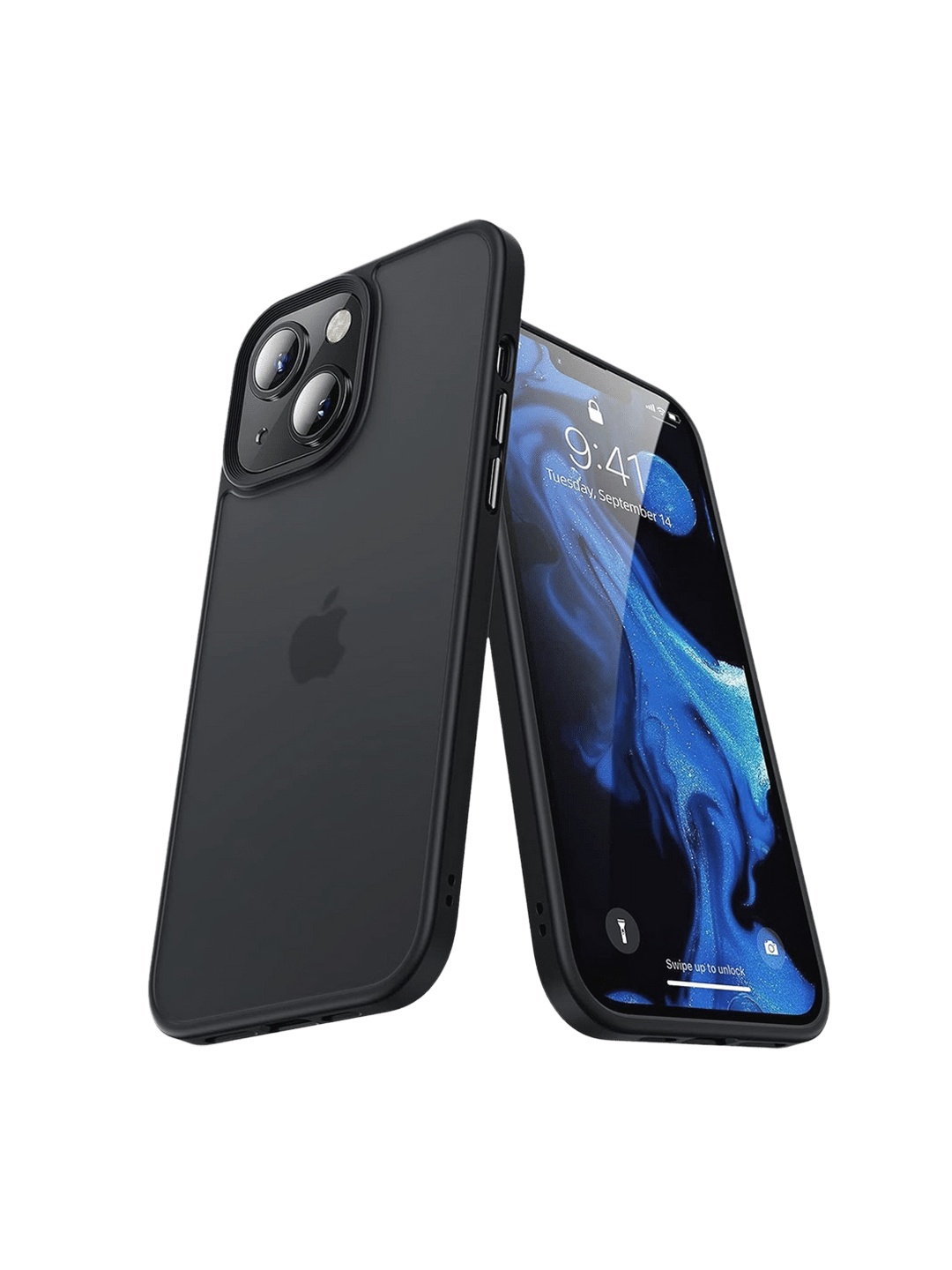 

DailyObjects Shockproof iPhone 14 Polycarbonate Phone Back Case, Black