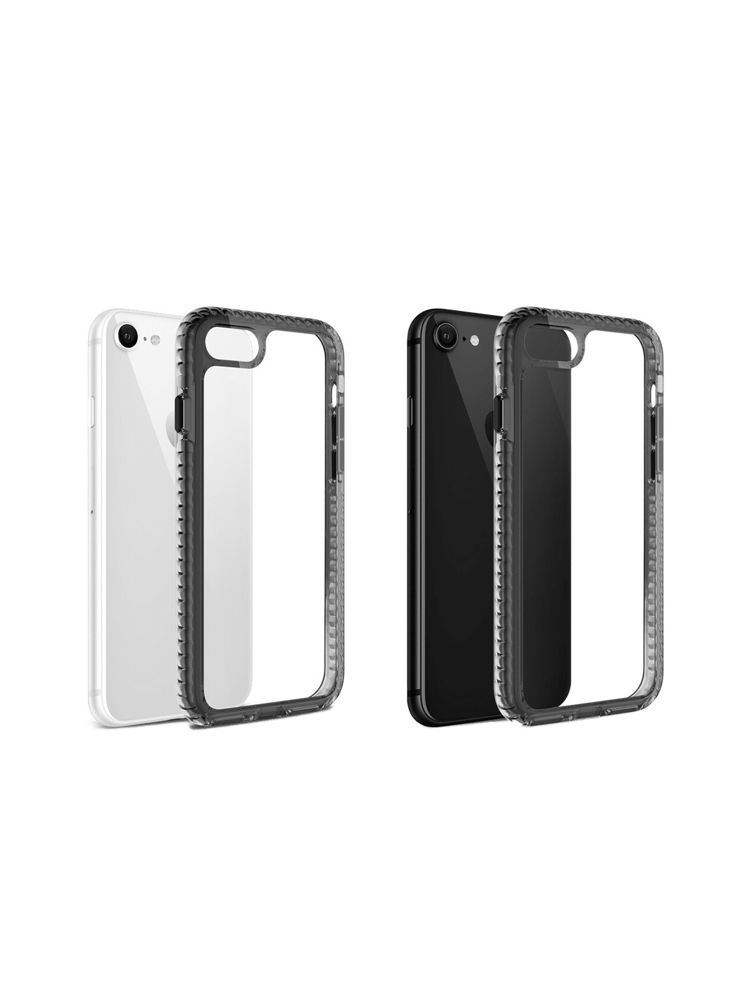 

DailyObjects Stride 2.0 Clear iPhone 8 Phone Back Case, Black
