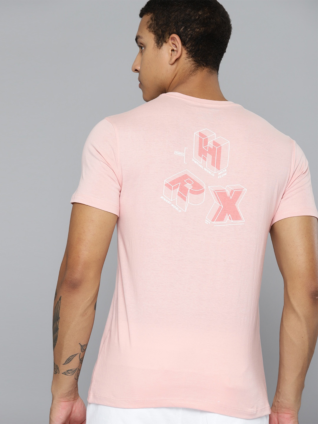 

HRX by Hrithik Roshan Men Typography Printed Pure Cotton Bio Finish T-shirt, Pink
