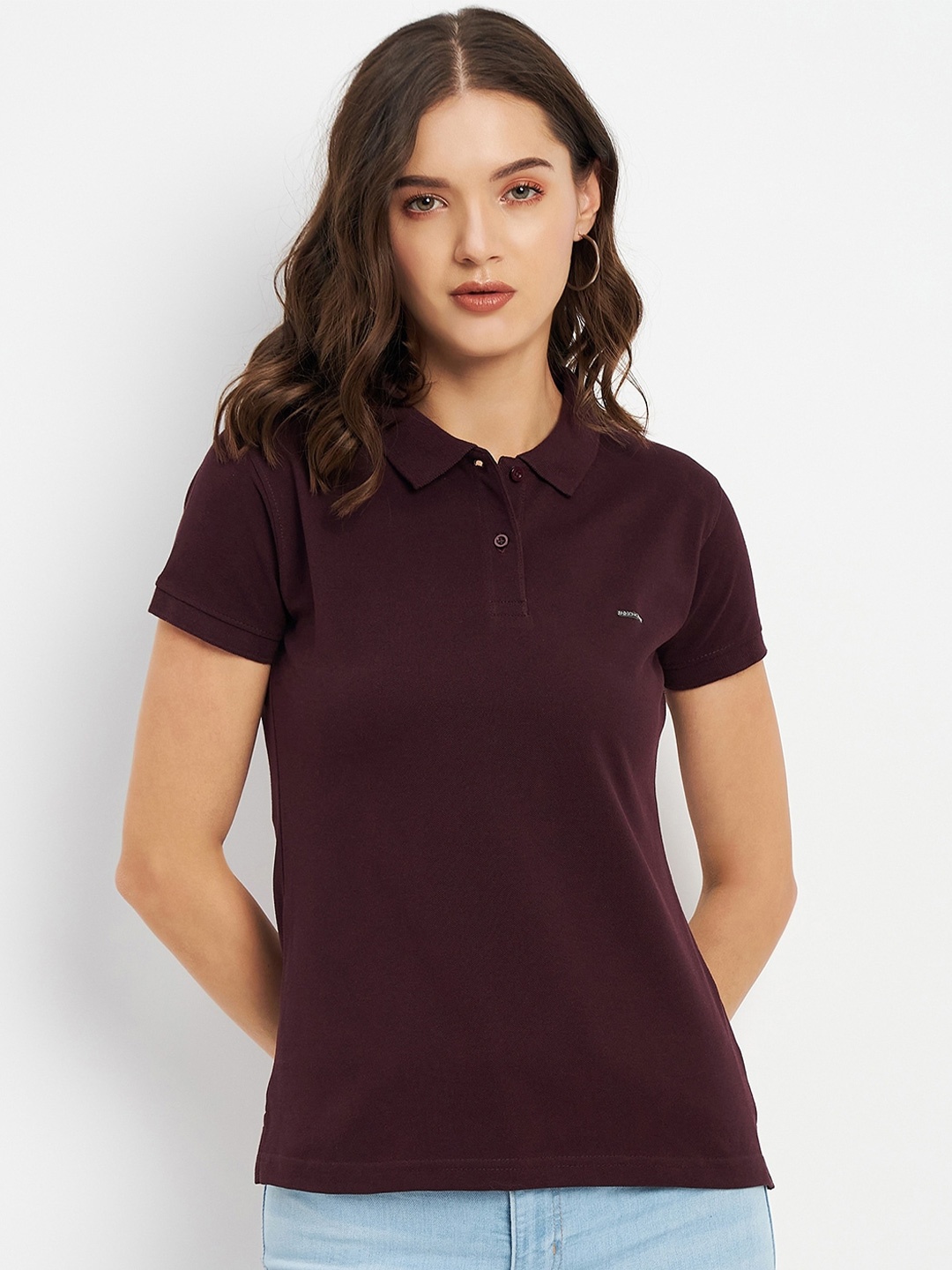 

Okane Short Sleeves Polo Collar T-shirt, Burgundy