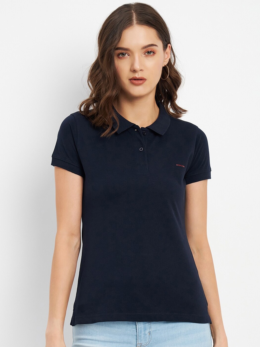 

Okane Short Sleeves Polo Collar T-shirt, Navy blue