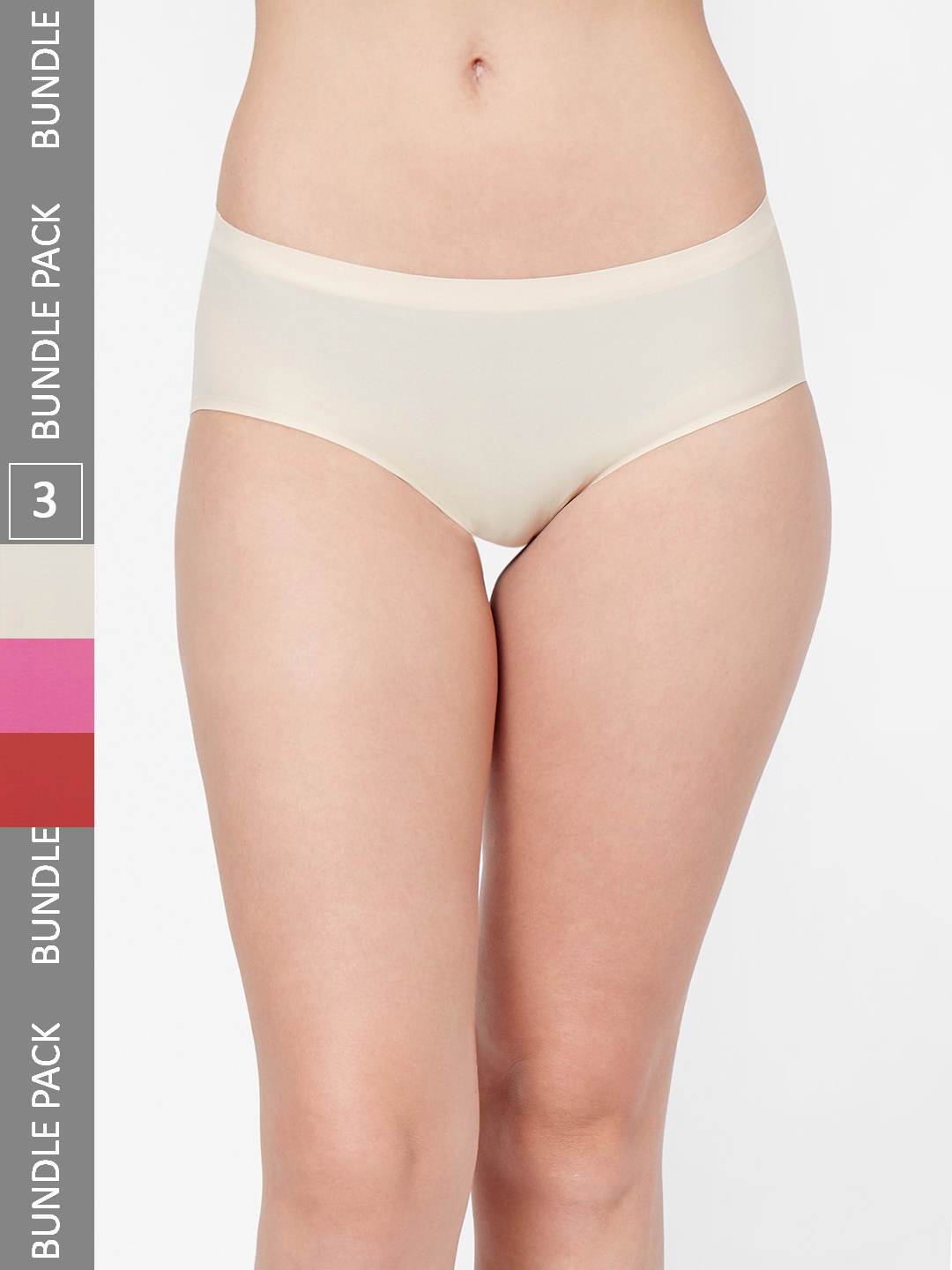 

NOIRA Women Pack of 3 Assorted Seamless Hipster Briefs 910_RSFu_NO