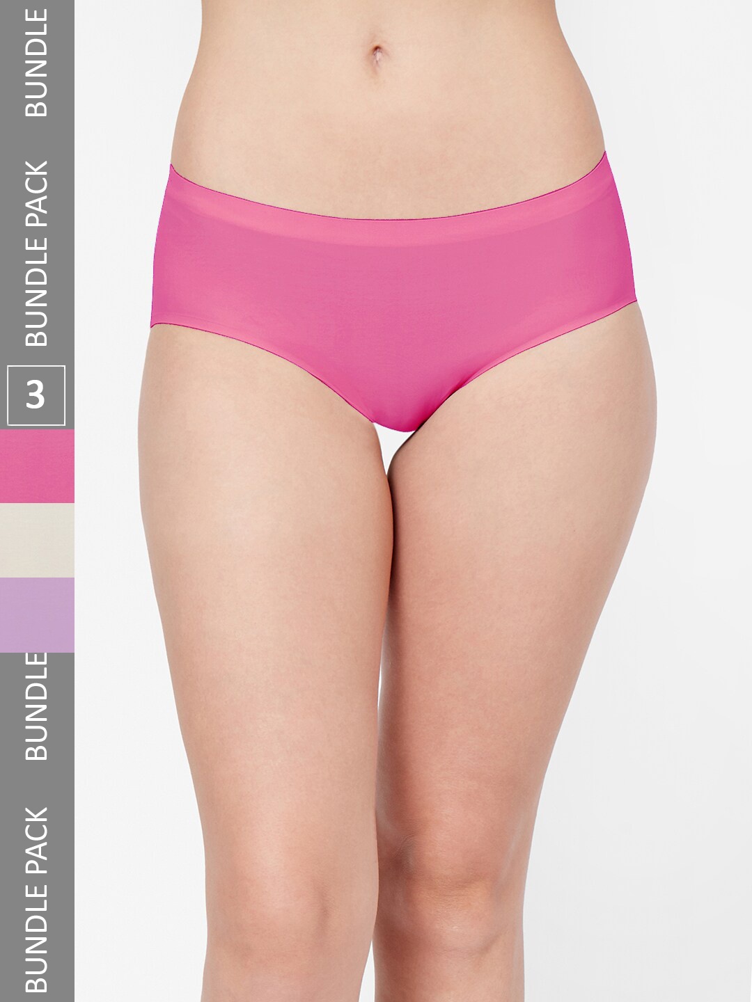 

NOIRA Pack Of 3 Assorted Hipster Briefs 910_SFuPu_NO