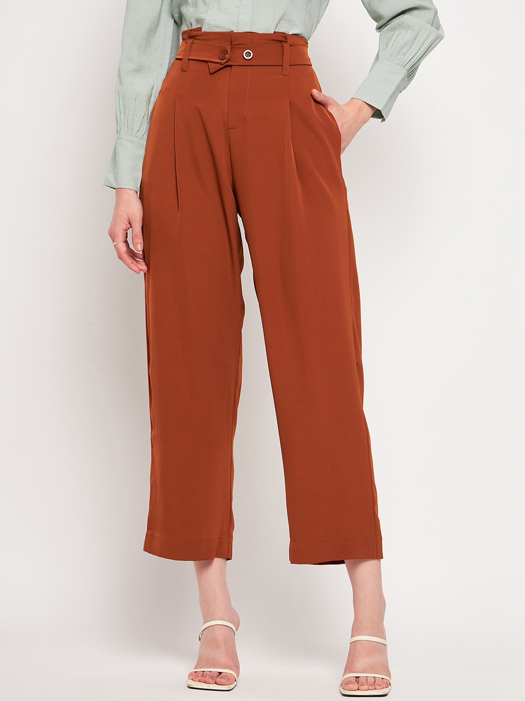 

Madame Women Parallel Trousers, Rust