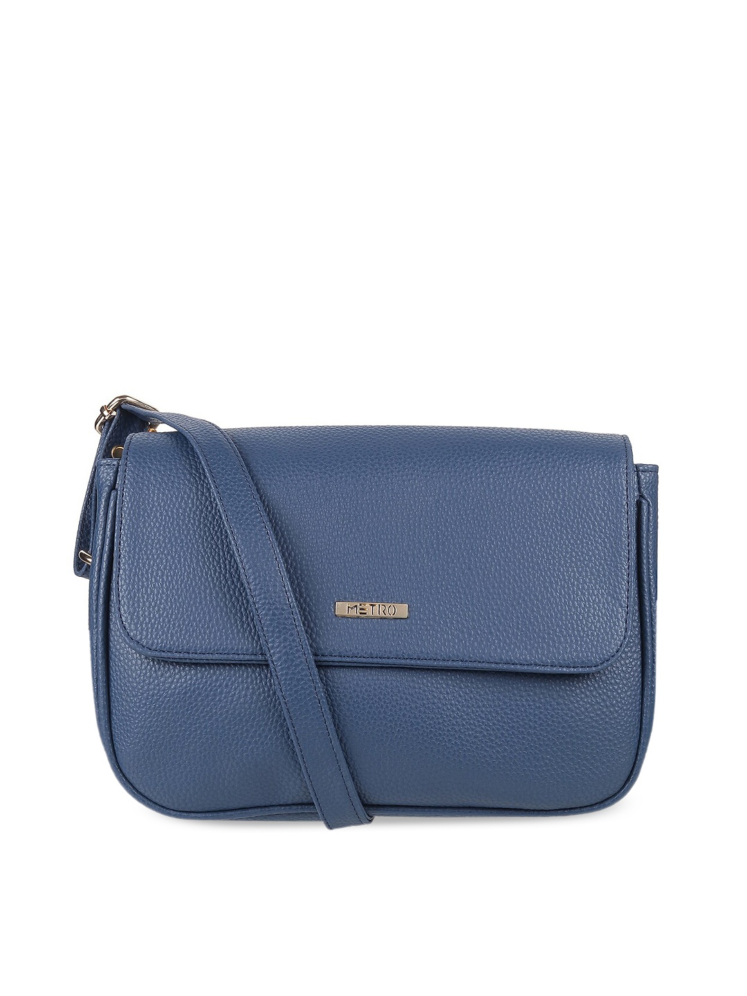 

Metro Textured Structured Sling Bag, Blue
