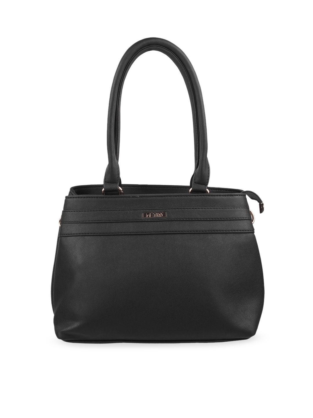 

Metro Structured Shoulder Bag, Black