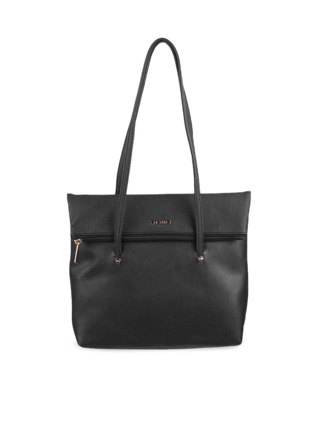 

Metro Structured Shoulder Bag, Black