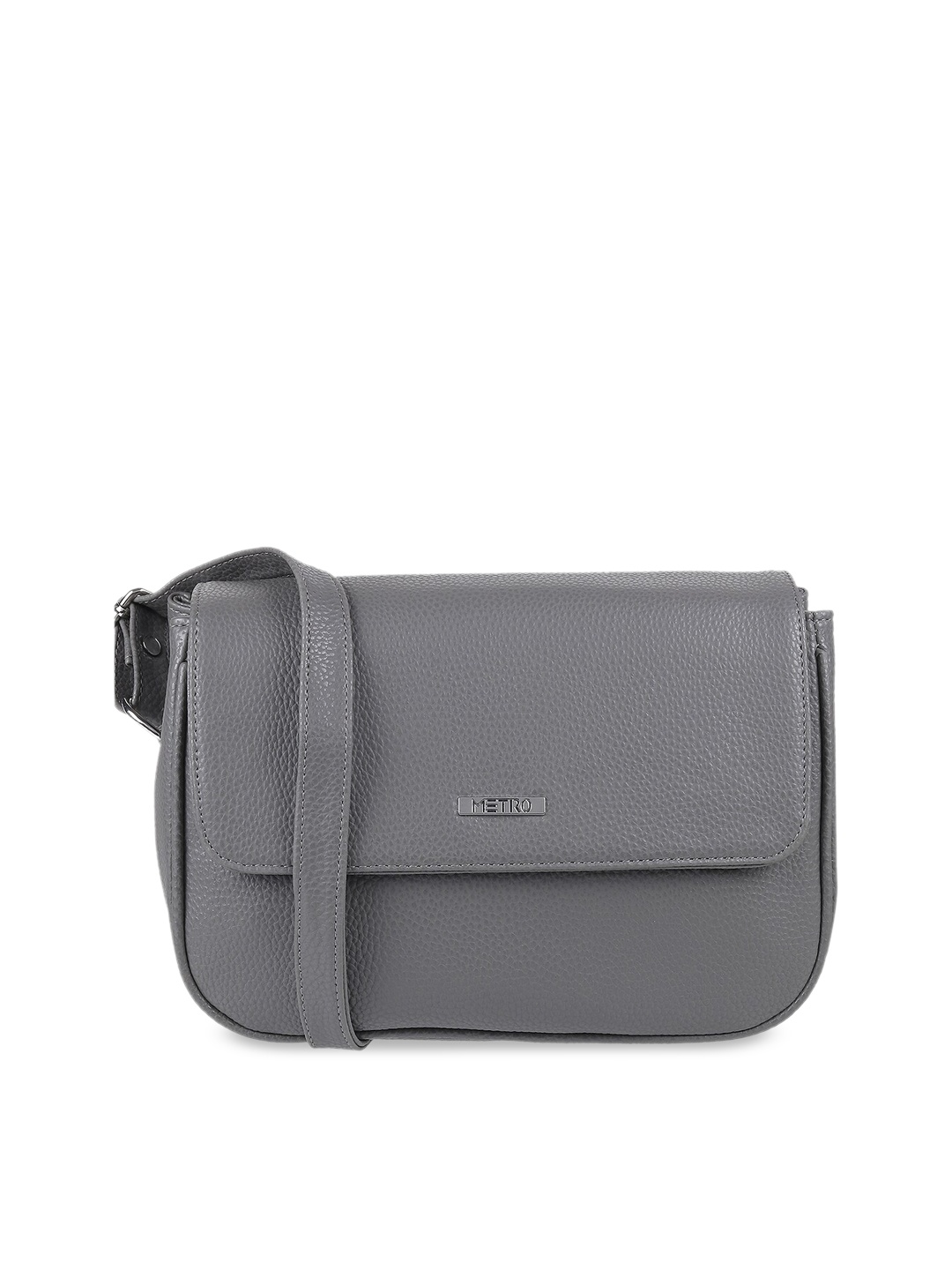 

Metro Textured Structured Sling Bag, Grey
