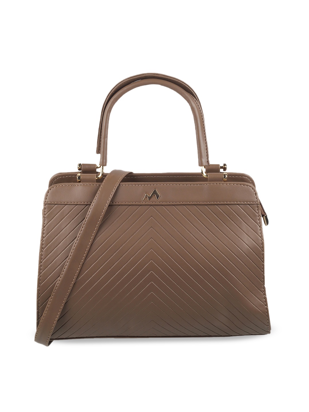 

Metro Textured Structured Handheld Bag, Brown