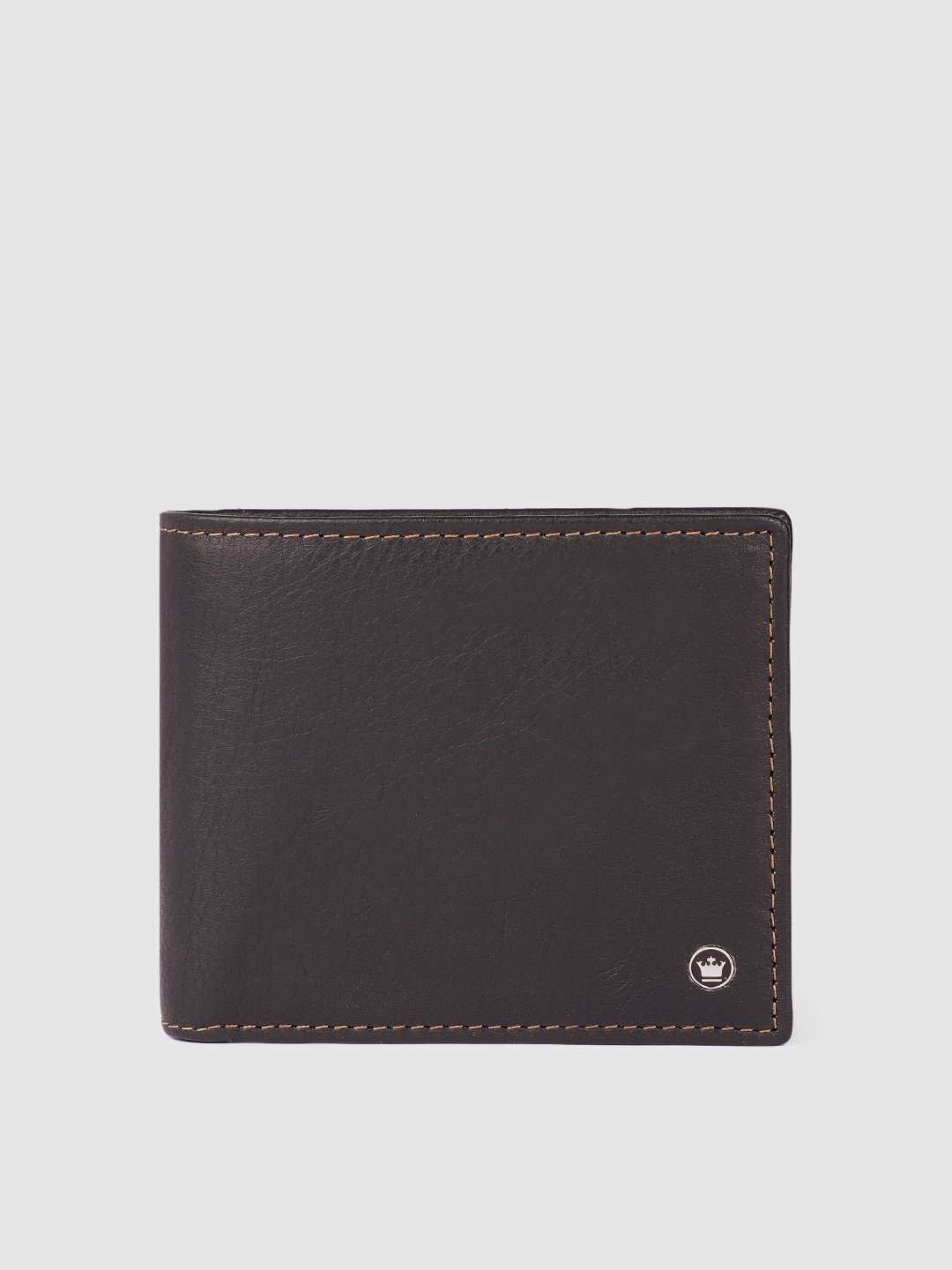 

Louis Philippe Men Leather Two Fold Wallet, Black