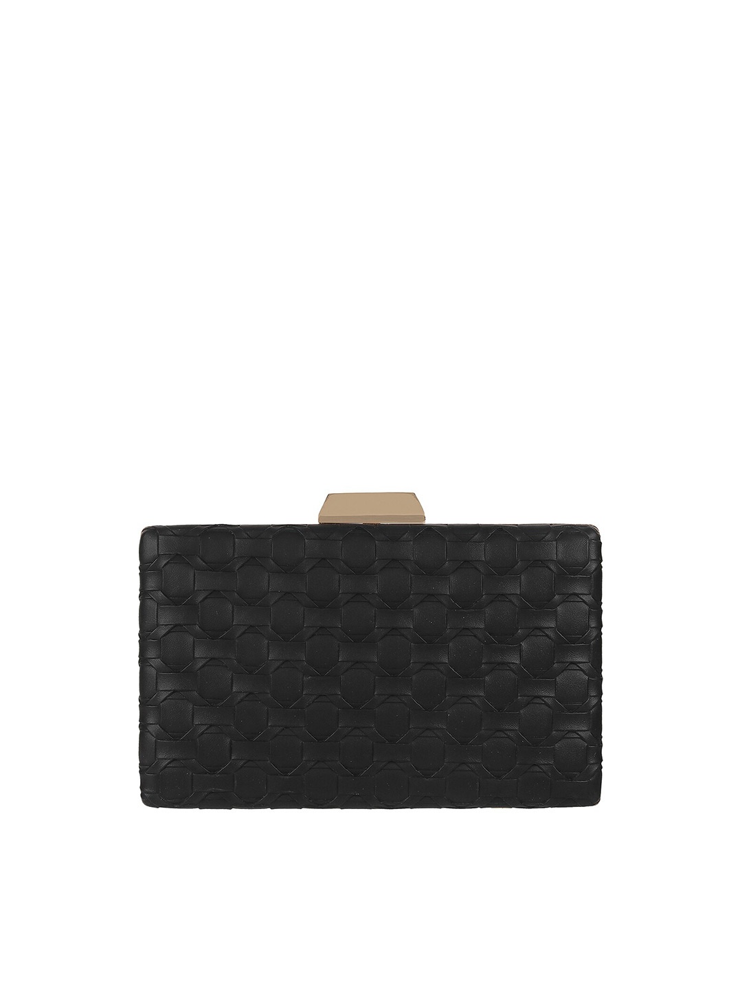 

Mochi Textured Box Clutch, Black