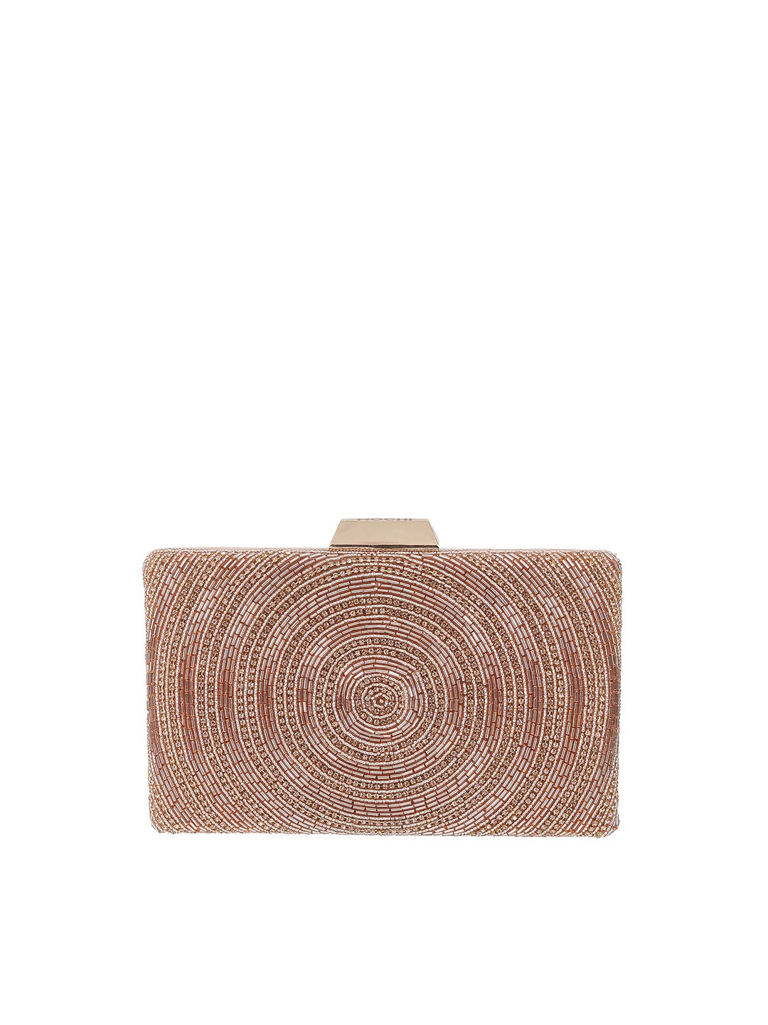 

Mochi Embellished Box Clutch, Rose gold