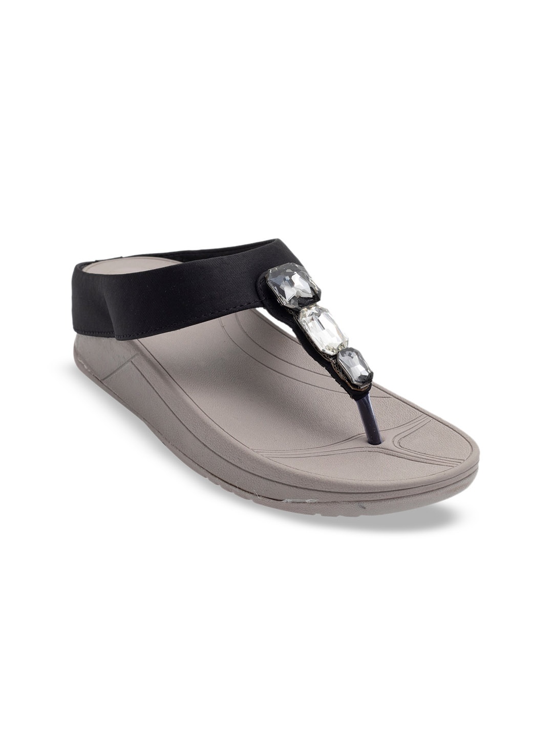 

Zyla Embellished Open Toe Comfort Heels, Black