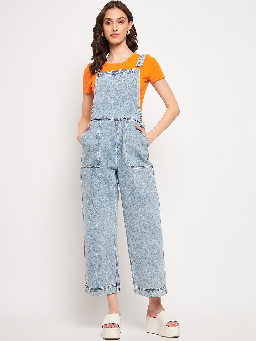 

Madame Sleeveless Cotton Dungaree, Blue