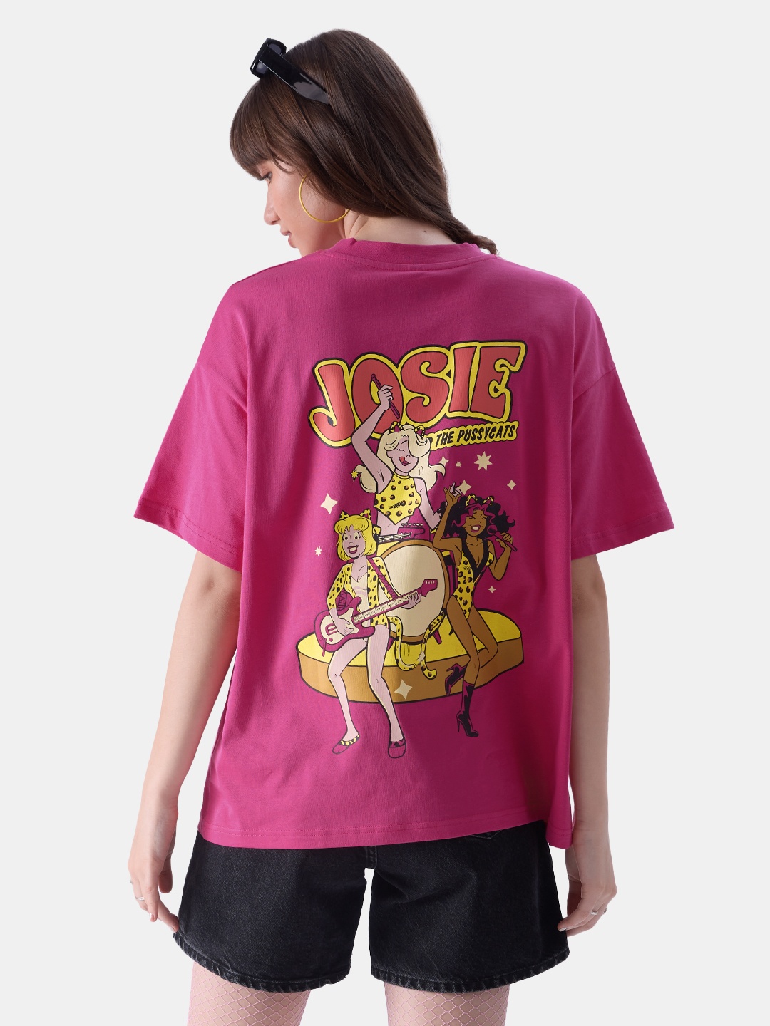 

The Souled Store Archie Graphic Printed Oversized Pure Cotton T-Shirt, Pink