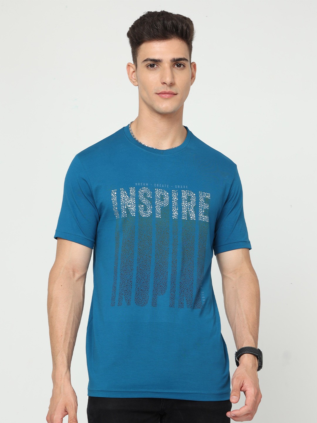 

Classic Polo Printed Cotton Round Neck T-shirt, Blue
