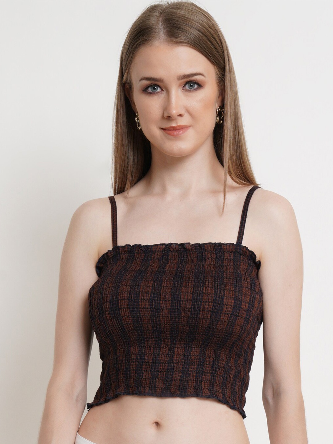 

Popwings Brown Crop Top