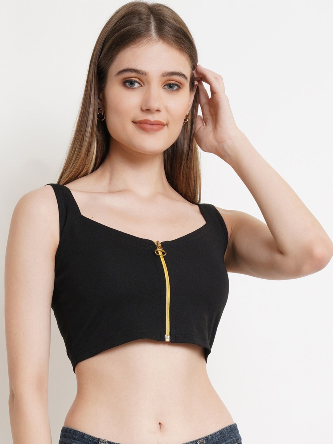 

Popwings Bralette Crop Top, Black