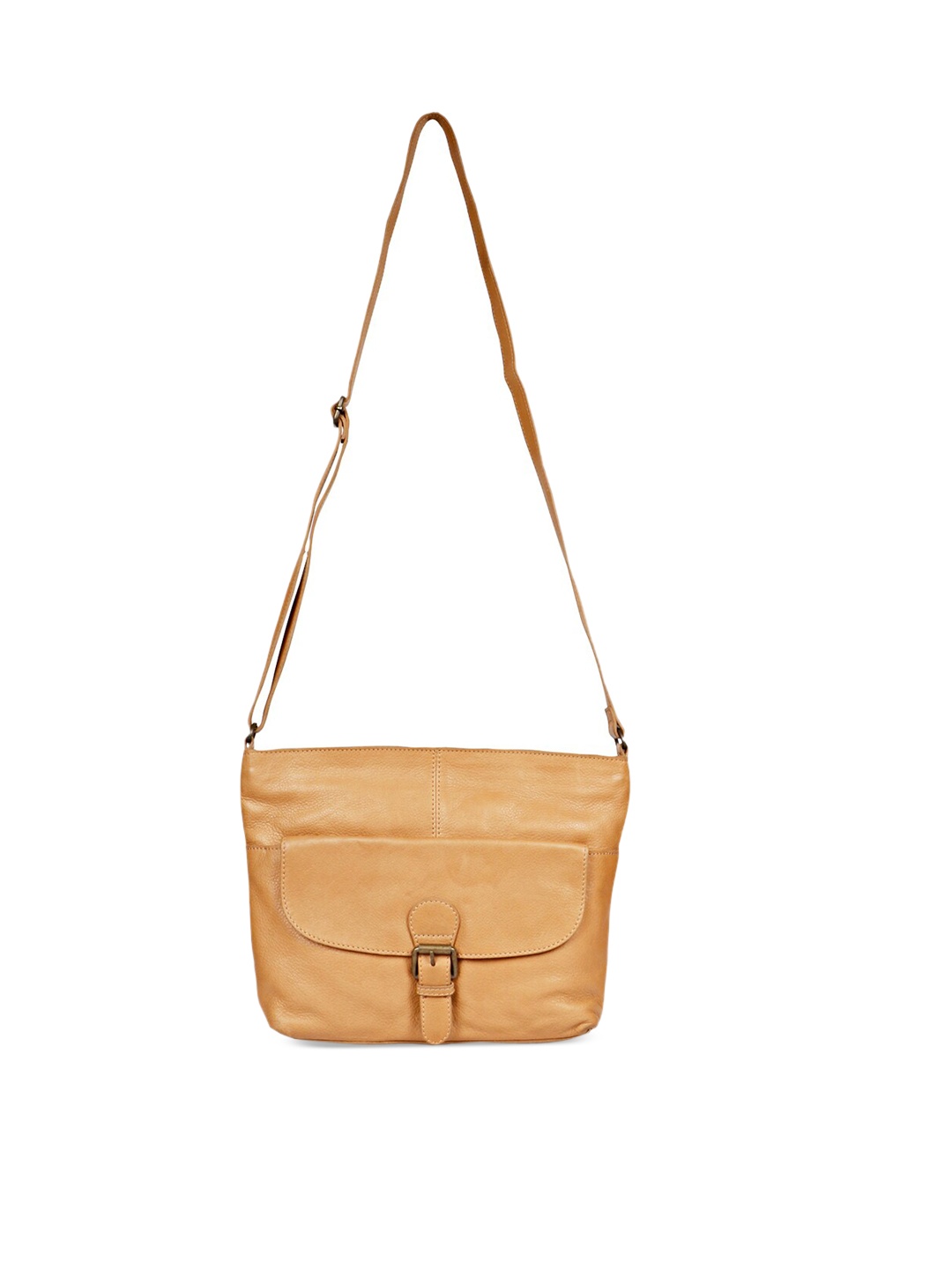 

Saint G Leather Structured Sling Bag, Nude