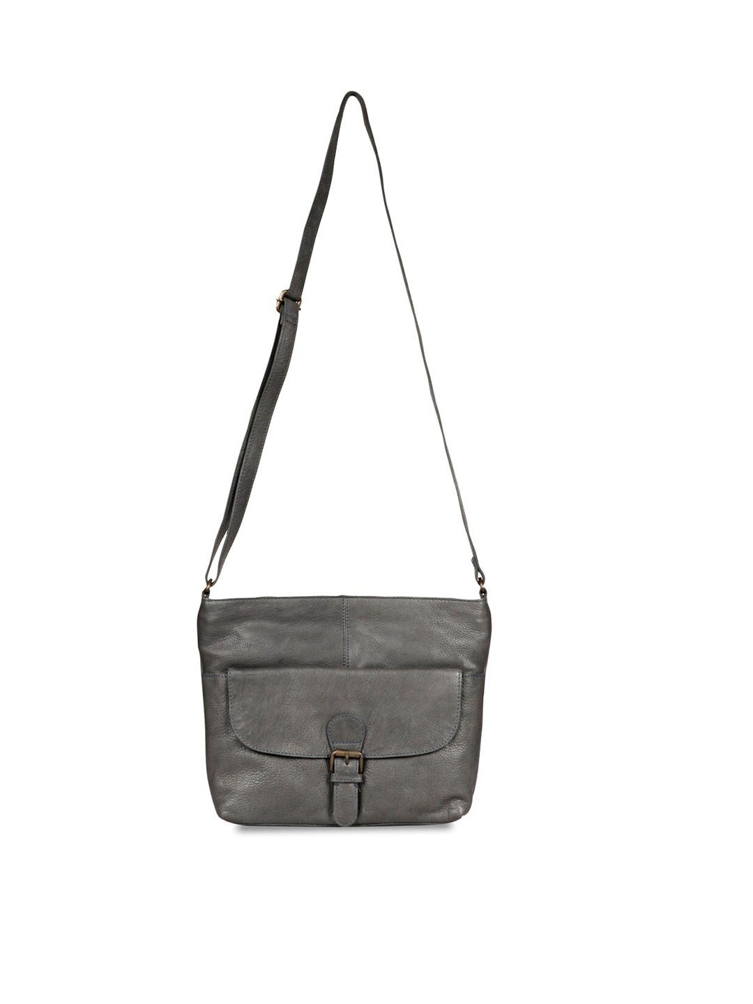 

Saint G Leather Structured Sling Bag, Grey