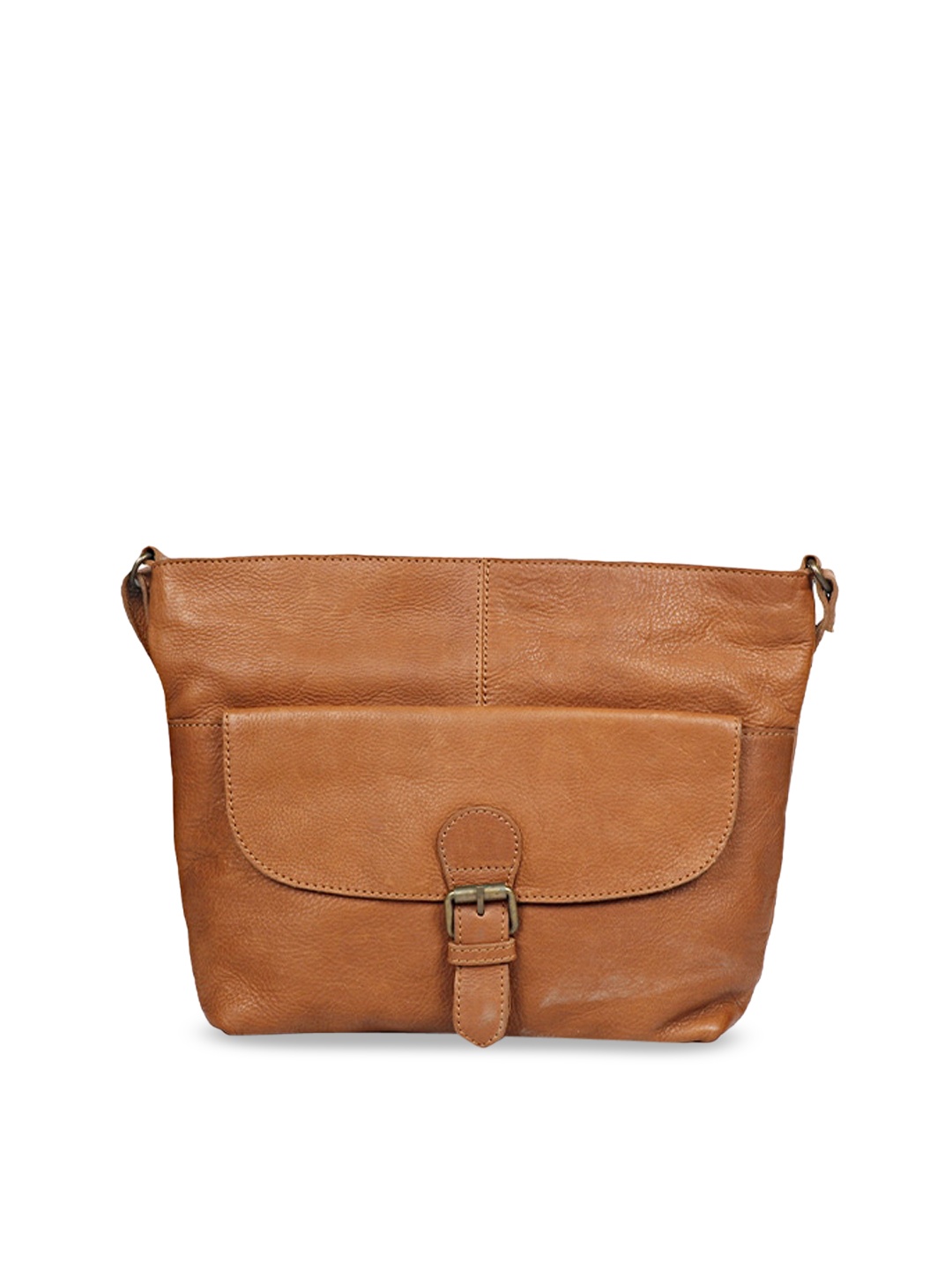 

Saint G Textured Leather Structured Sling Bag, Brown