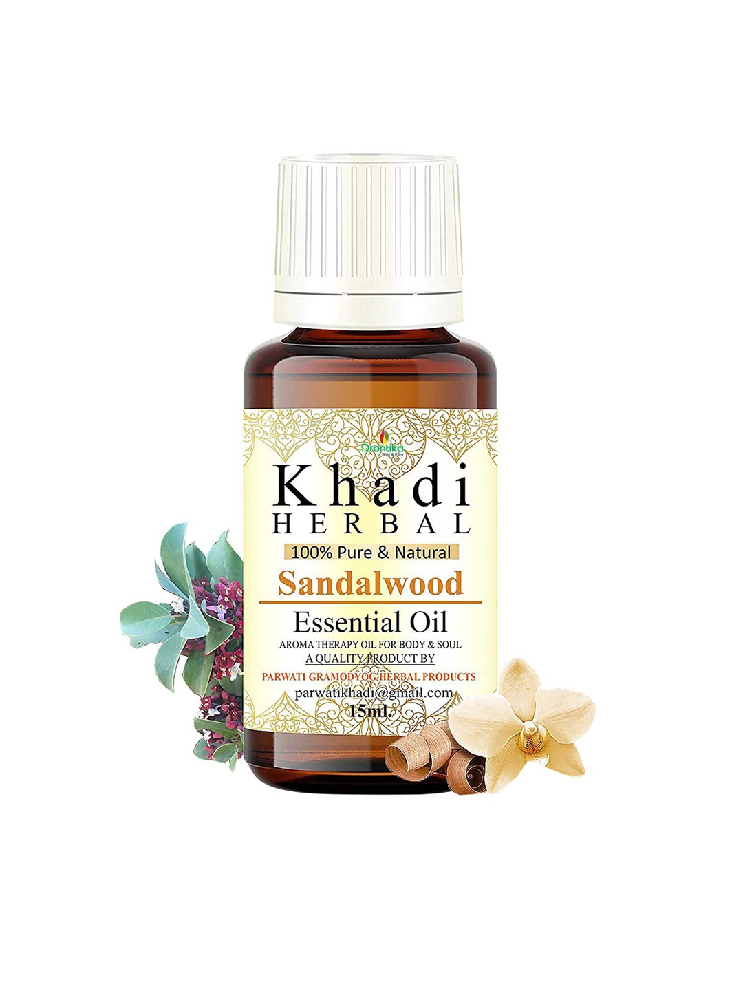 

DRONTIKA 100% Pure & Natural Sandalwood Essential Oil - 15ml, Yellow