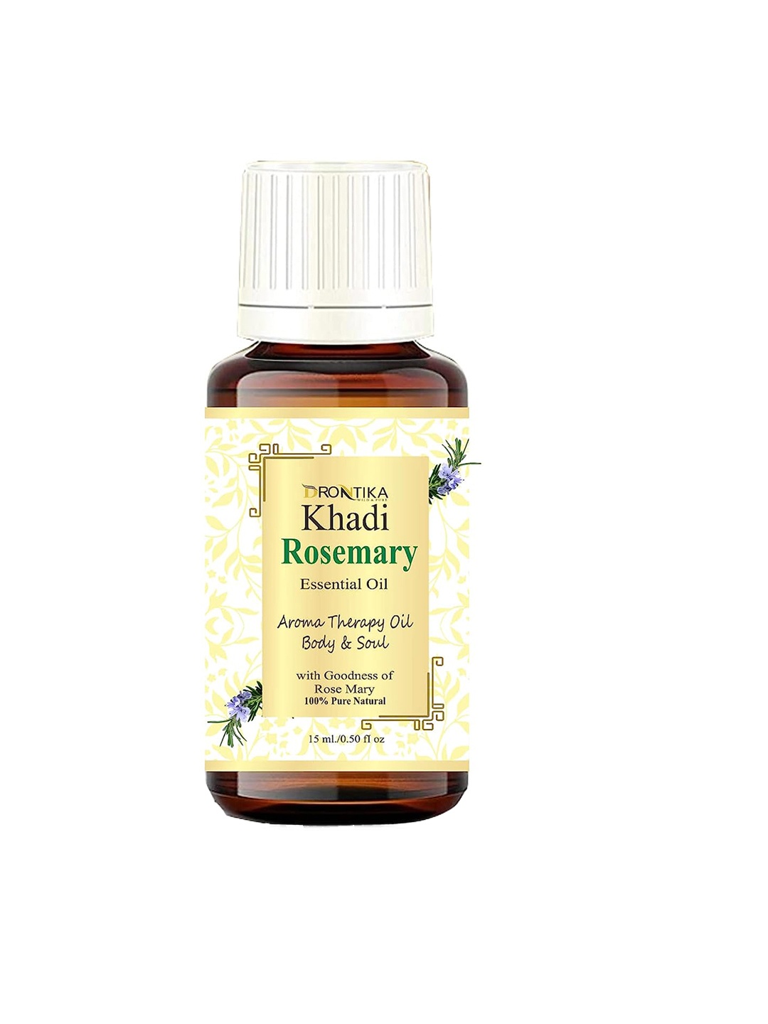 

DRONTIKA 100% Pure Natural Khadi Rosemary Essential Oil -15 ml, White