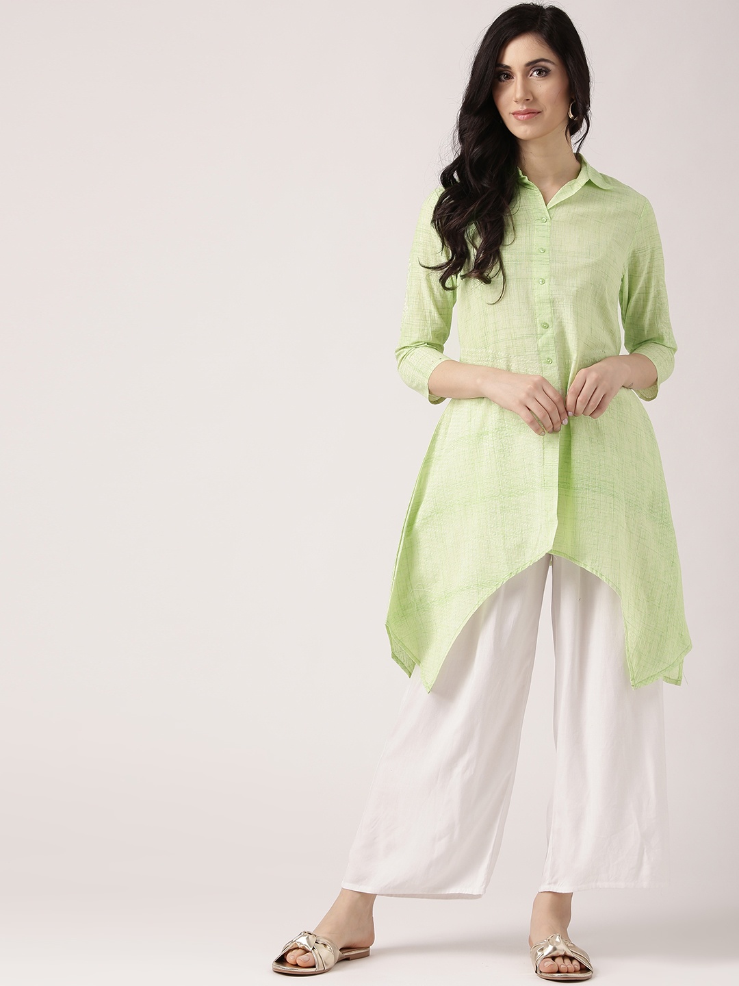 

IMARA Green Printed Detail Tunic