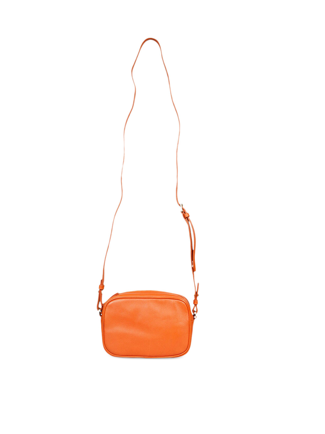 

Saint G Textured Leather Structured Sling Bag, Orange