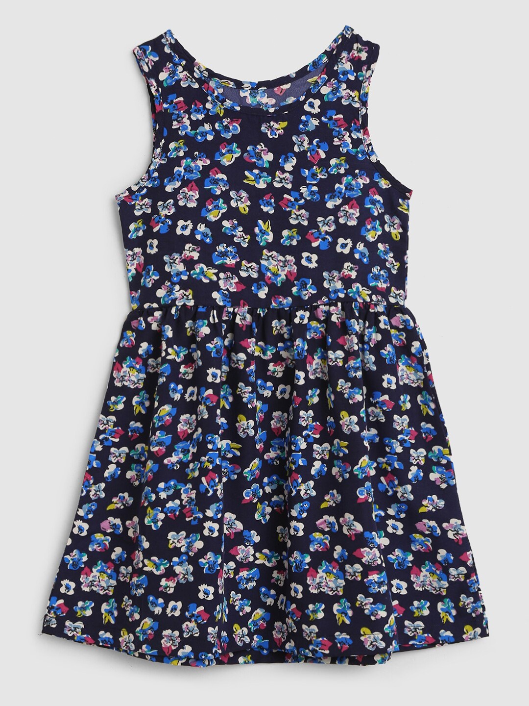 

HERE&NOW Girls Blue Floral Printed Fit & Flare Dress