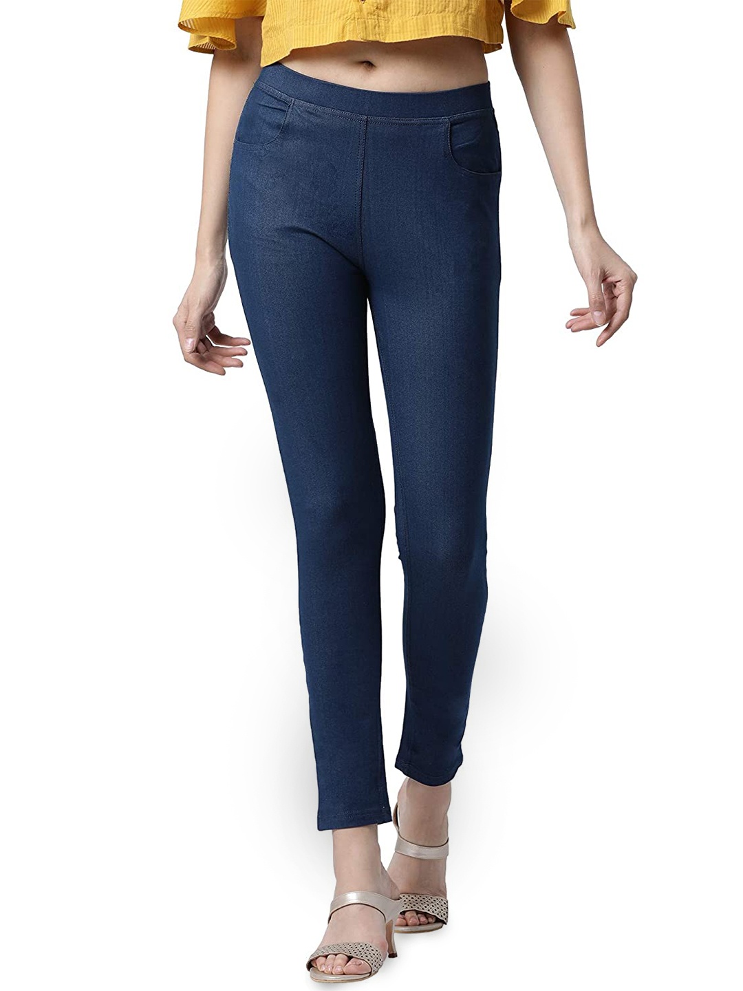 

GOLDSTROMS Women Mid-Rise Casual Jeggings, Blue