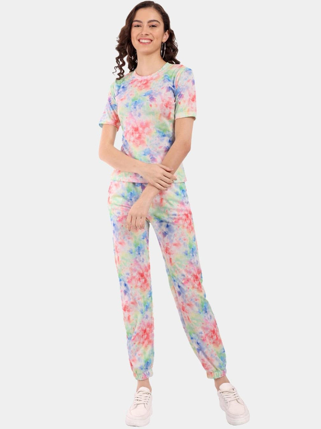 

Morang Tie & Dye Top With Joggers Co-Ords, Pink
