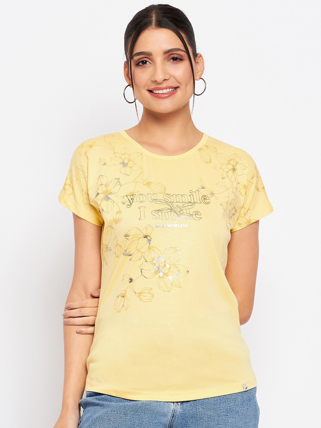 

Duke Floral Printed Cotton Top, Yellow