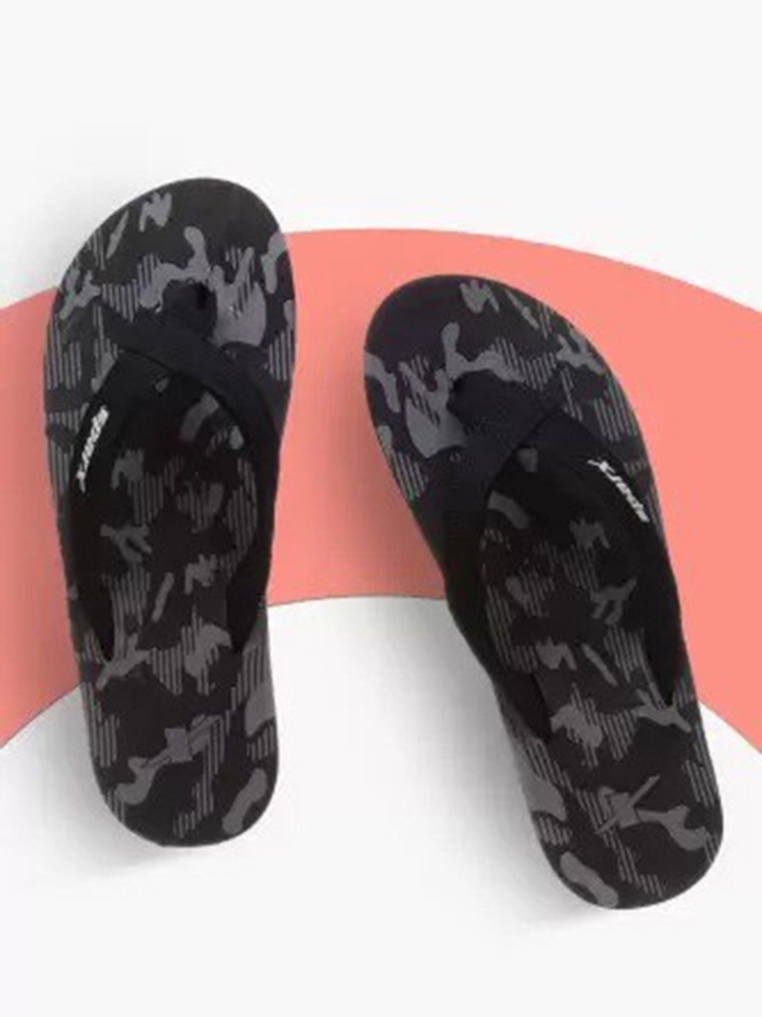 

Sparx Men Printed Thong Flip-Flops, Black