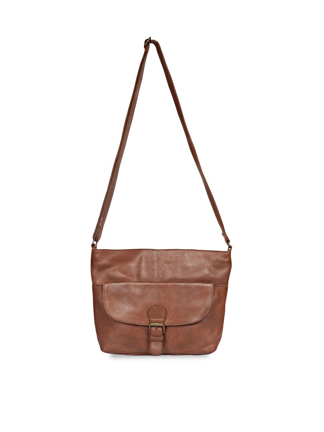 

Favore Leather Structured Sling Bag, Coffee brown