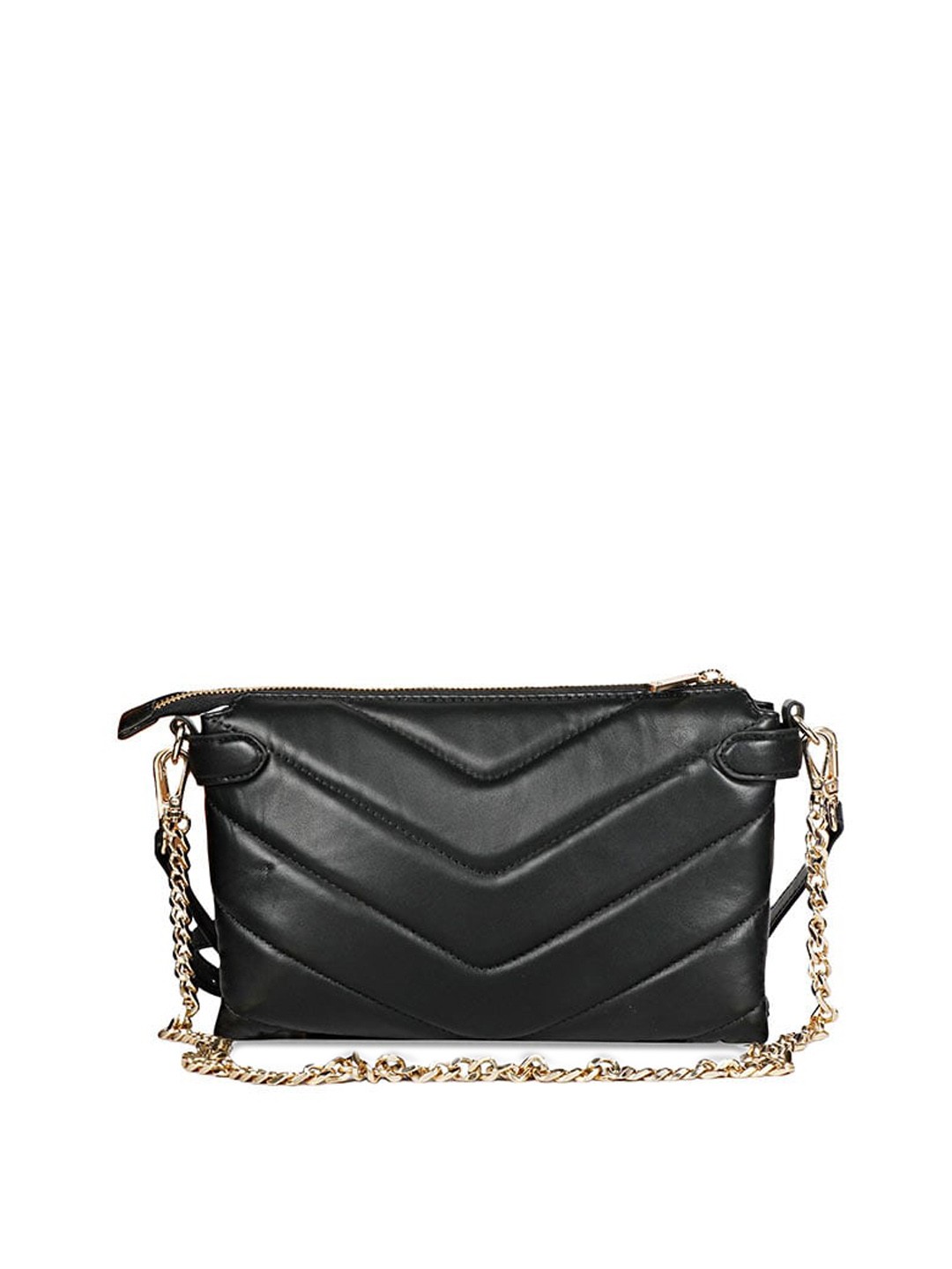 

Favore Textured Leather Structured Sling Bag, Black