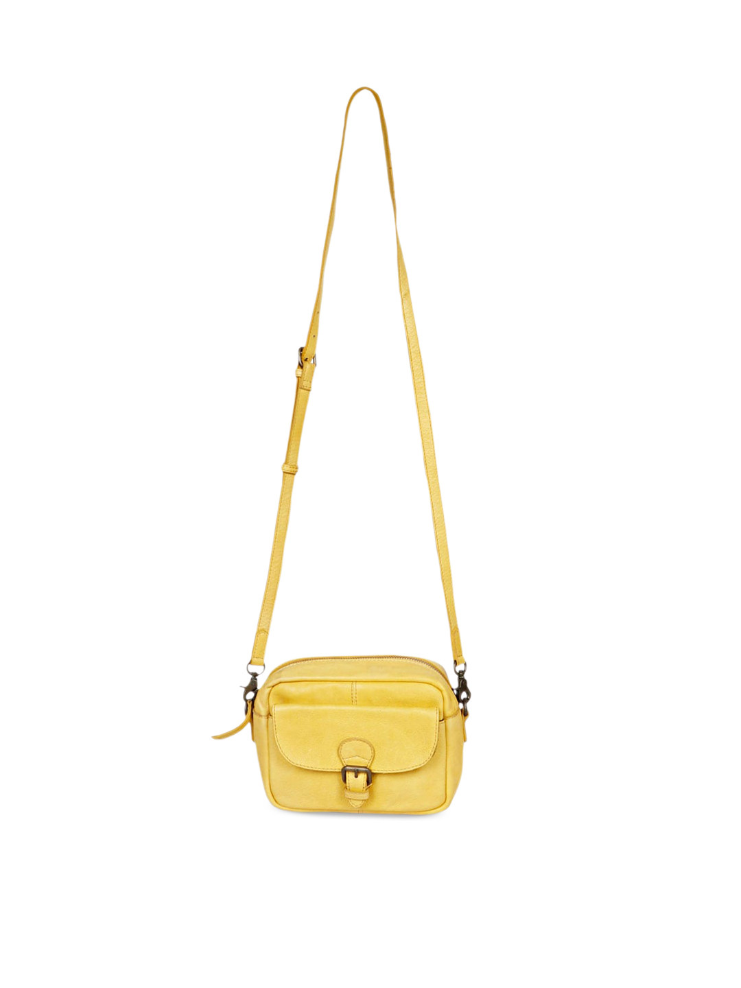 

Favore Textured Leather Sling Bag, Yellow