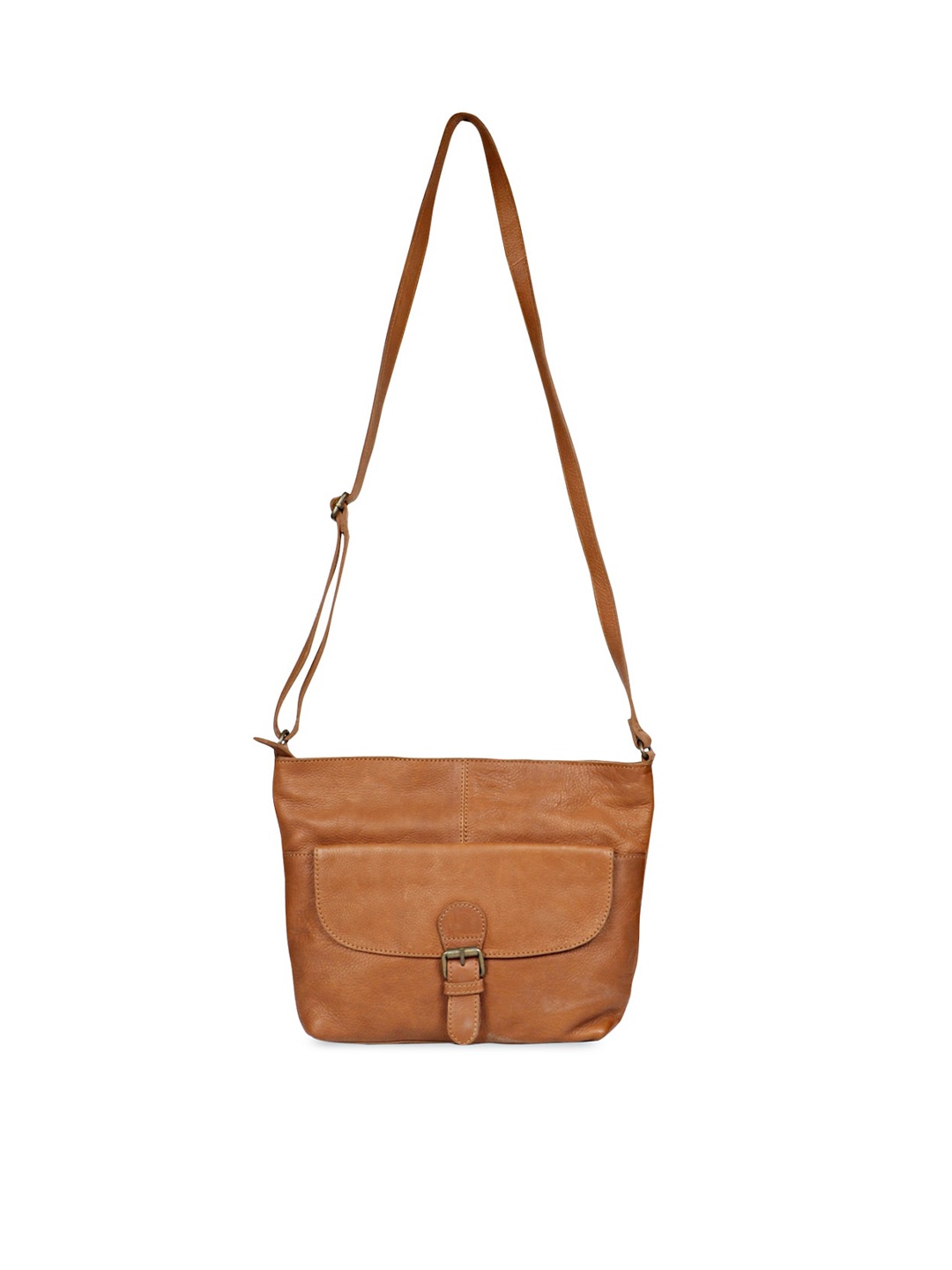 

Favore Leather Structured Sling Bag, Brown